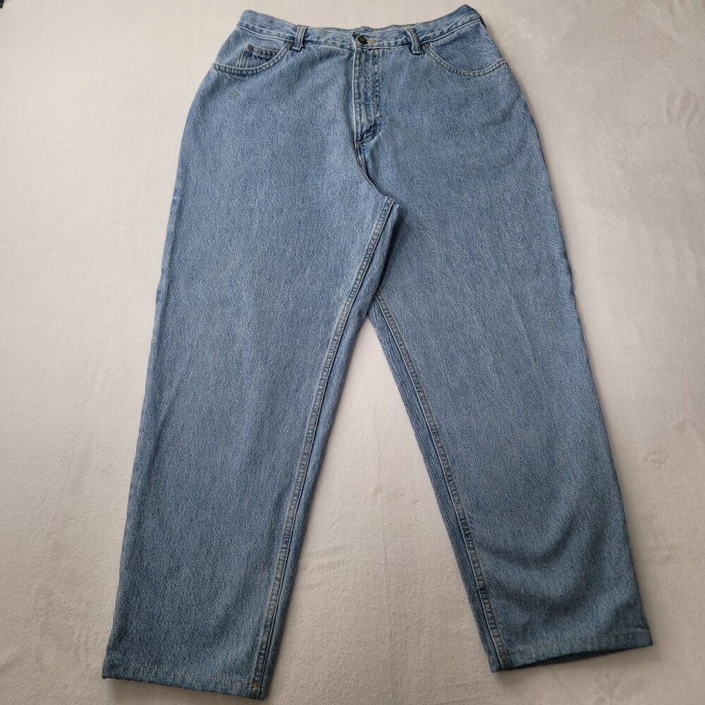 Lands End Women's Regular Fit Light Wash Denim Jeans Size 14x29 Reg